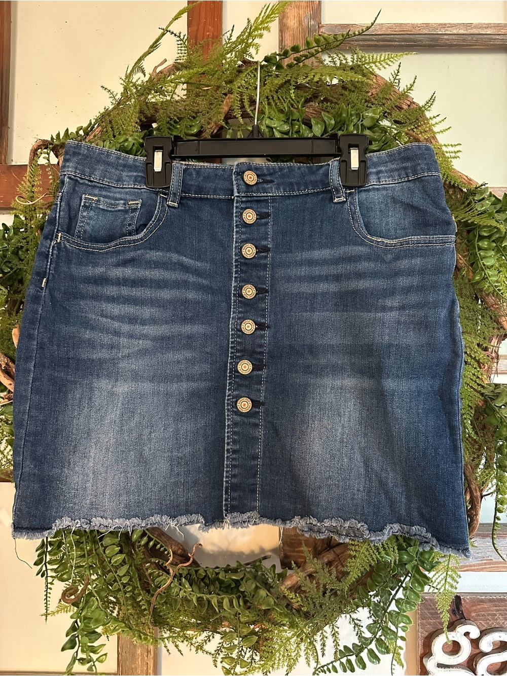 Indigo Rein denim mini skirt